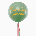 JUMBO 60 CM GREEN GLOB WITH FAMILY GOLD VINILO