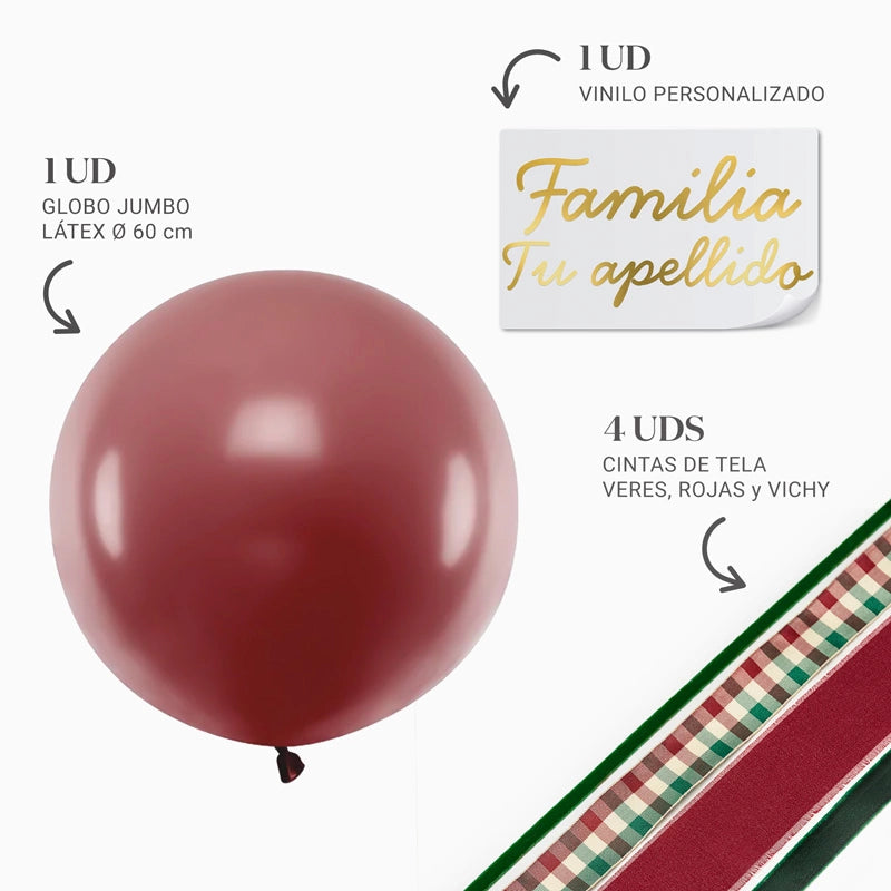 JUMBO 60 CM RED BALL WITH FAMILY WINILE GOLD