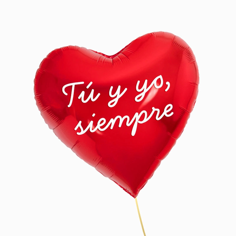 Palloncino in lamina 45 cm di cuore rosso frase personalizzata vinile