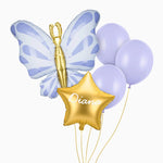 Set Custom Mariposa Balloons White vinyl