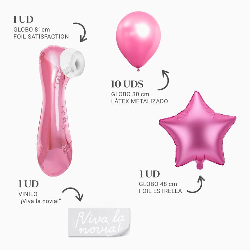 Conjunto de balões de alumínio e látex para chá de panela, vinil branco de satisfação