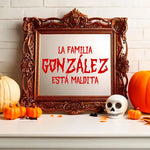 Personalized vinyl The family is damn halloween mirror