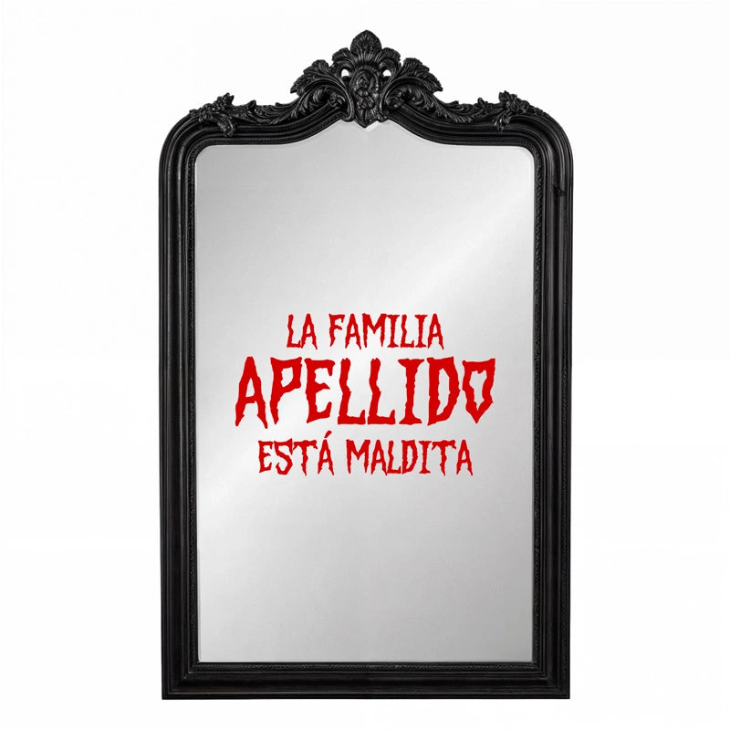 Personalized vinyl The family is damn halloween mirror