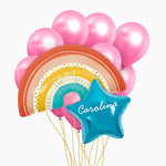 Imposta palloncini arcobaleno personalizzati
