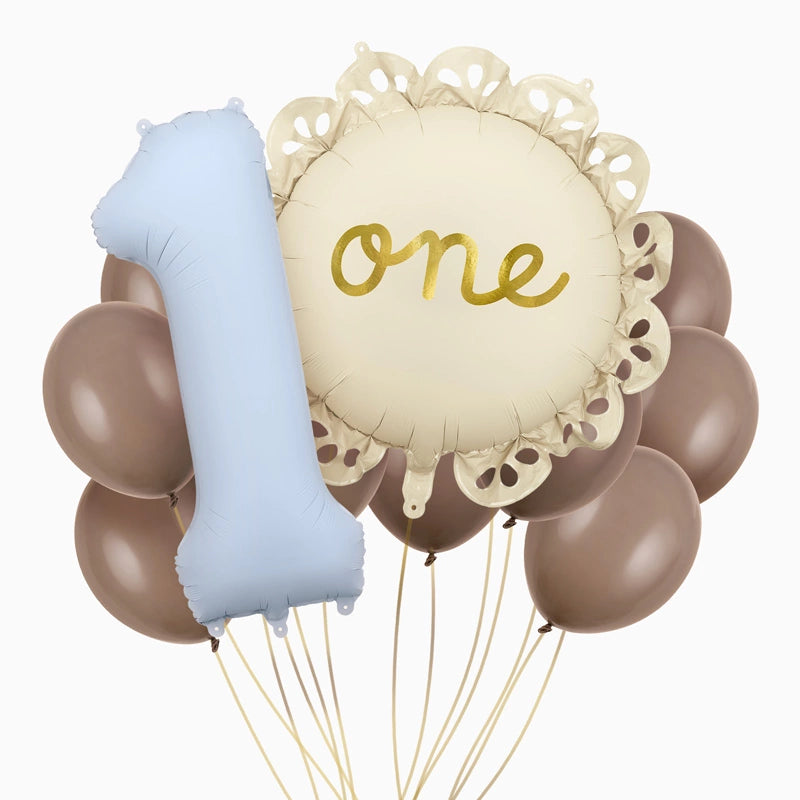 Conjunto de balões de alumínio do primeiro aniversário