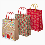 Bolsa Regalo Grande Navidad 30 x 10 x 42 cm Casita y Copos