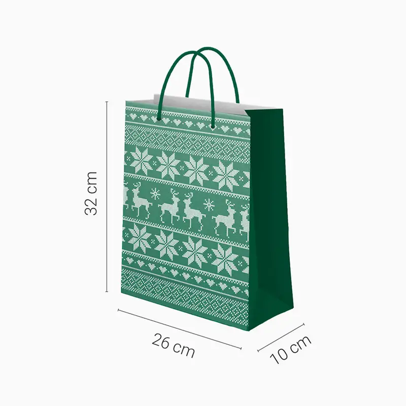 Bolsa de presente médio natal 26 x 10 x 32 cm nórdicos