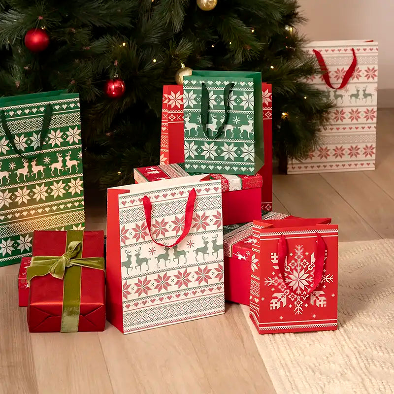 Bolsa de presente médio natal 26 x 10 x 32 cm nórdicos