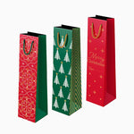 Bolsa Regalo Botella Vino Navidad 8 x 10 x 35 cm Winter