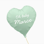 Balão de papel alumínio 45 Coração verde personalizado 