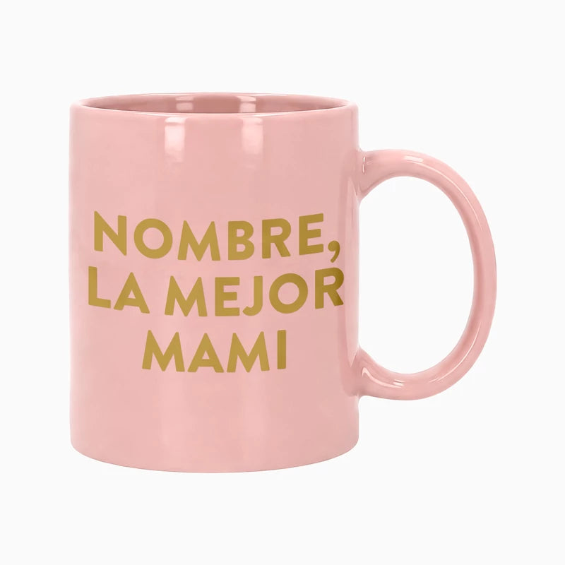 Inspiracion con Taza Cerámica 'Nombre, la mejor mami' Personalizado Rosa Pastel