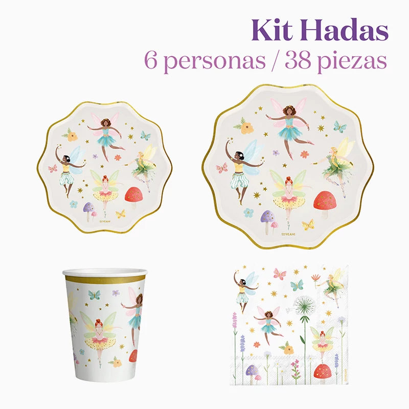 Kit Tavolo Basic 6 Persone Fata 44 pezzi