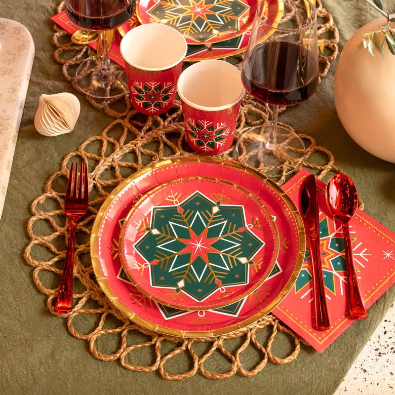 Red PREMIUM METALIZED PREMIUM COVERY 6 PEOPLE