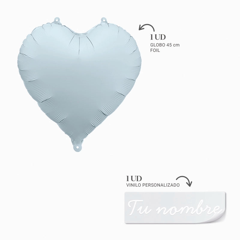 Blue Foil Blue Globe benutzerdefinierten Pisted -Namensname Vinilo Blanco