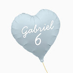 Custom Blue Foil Blue Globo -Name und Blanco Vinyl Age
