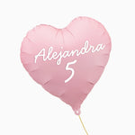 Bail Mate Nome do coração rosa personalizado e Age Blanco Vinyl