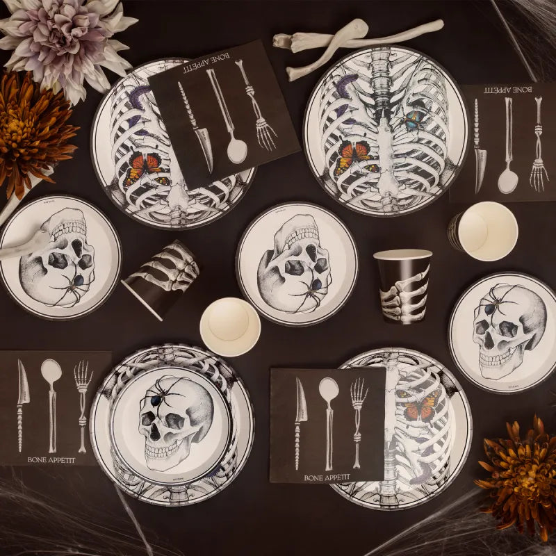 Kit Mesa Basic Calavera 6 Personas 42 piezas