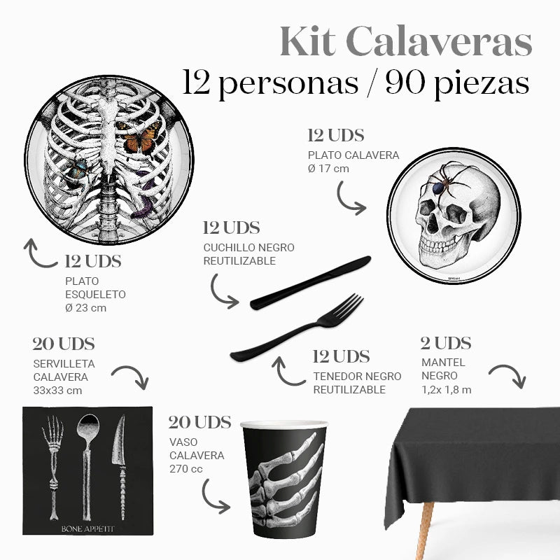 Tabella premium calavera 12 persone