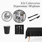 Kit Table Premium Skull 12 Personnes 90 pièces