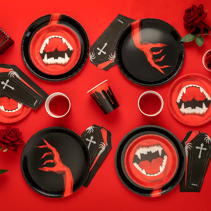 Kit Mesa Basic Vampiros 6 Personas 42 piezas