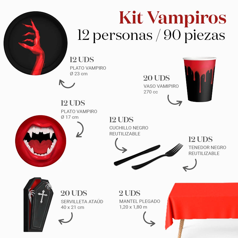 Premium Dracula table kit 12 people