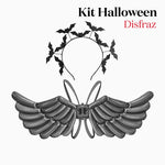 Kit Costume Angel Black Halloween