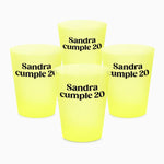 Breites gelbes Cubata-Glas, 480 cm³, personalisierbar