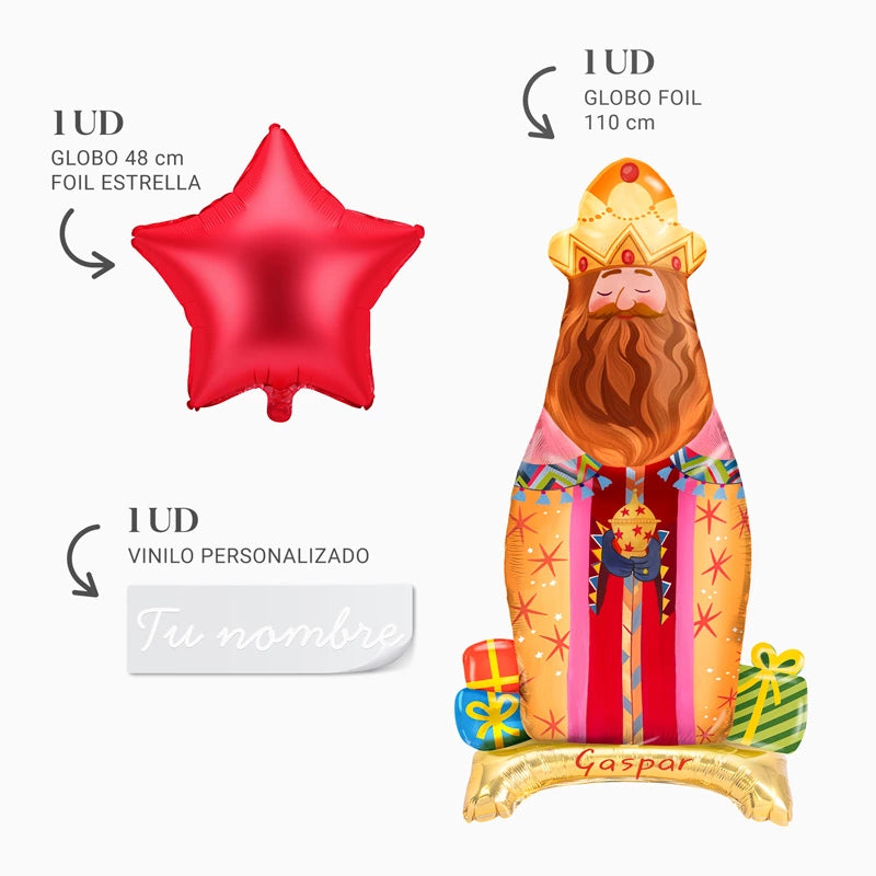 Basis mit Fail Rey Mago Gaspar und benutzerdefinierter Red Star Vinilo Blanco