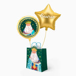 Globo Foil Rey Mago Melchor + Bolsa Regalo Grande + Estrella Oro Personalizado Vinilo Blanco