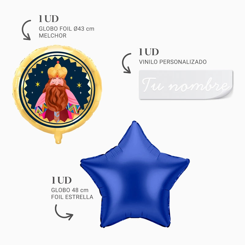 Globo scheitern König Magier Gaspar und Custom Blue Star Vinyl White