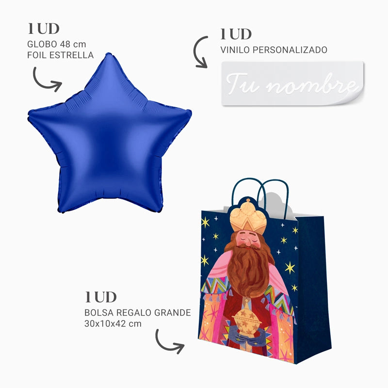 Great Gift Bag and Custom Blue Star Vinyl White