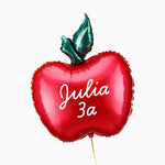 Foil rouge personnalisé Nom et cours Globo