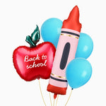 Ballon aluminium pomme rouge nom personnalisé et parcours vinyle blanc