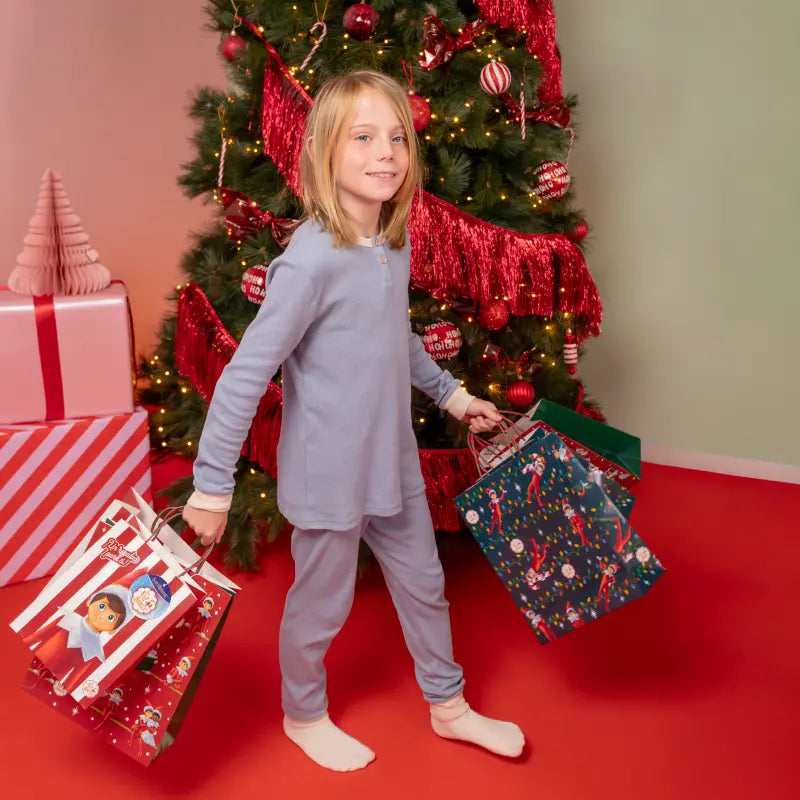 Bolsas Regalo Medianas Cartón Navidad 26 x 10 x 32 cm Elfo Travieso - Elf on the Shelf