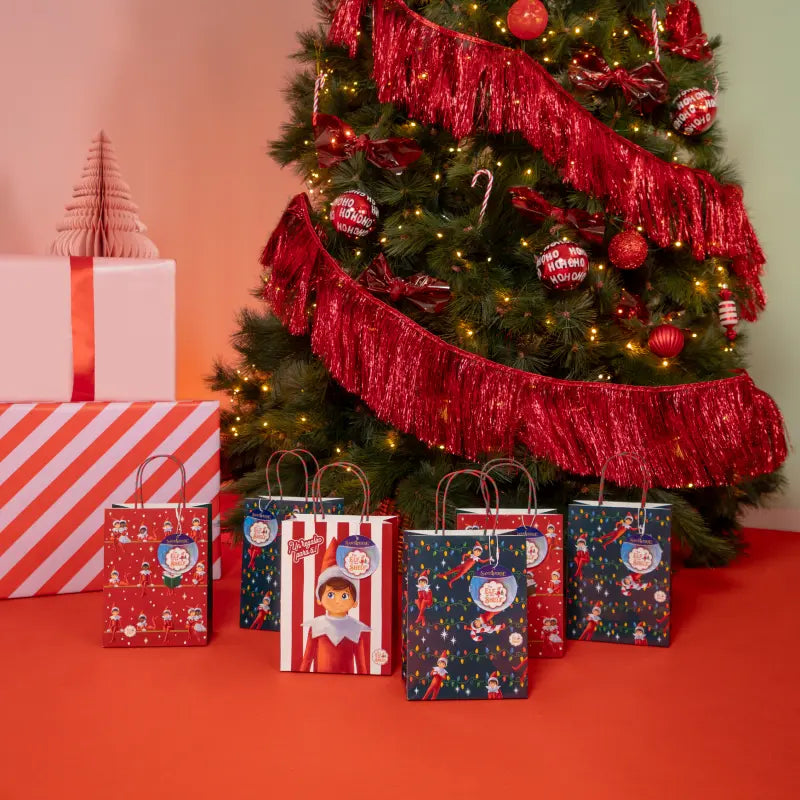 Bolsas Regalo Pequeñas Cartón Navidad 18 x 10 x 24 cm Elfo Travieso - Elf on the Shelf