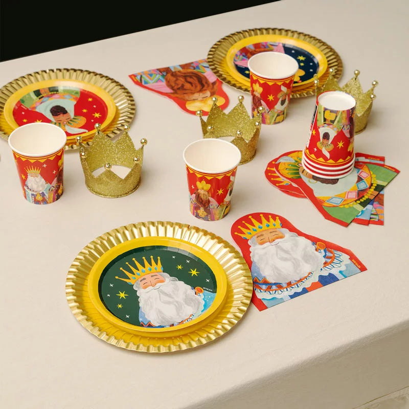 Kit Mesa Basic Noche de Reyes Magos Oro 6 Personas 40 piezas