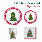 Kit Mesa Basic Navidad 6 Personas Abeto 48 piezas