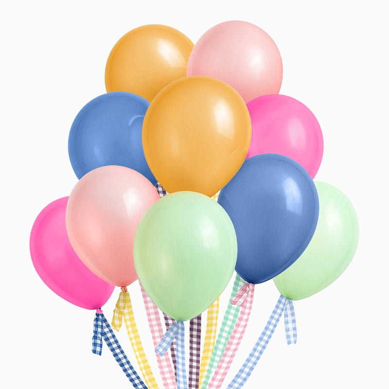 Set Globos Látex con Cintas Vichy