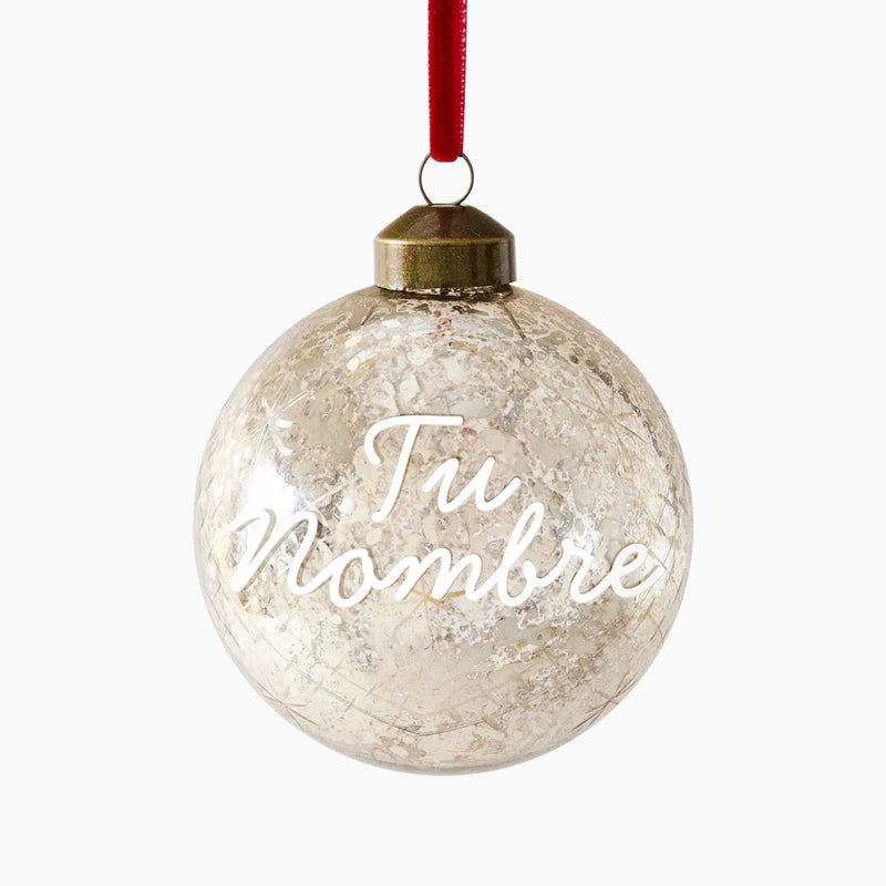Bola de Navidad Vidrio Transparente Personalizada