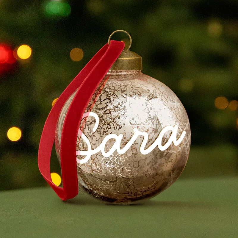 Bola de Navidad Vidrio Transparente Personalizada
