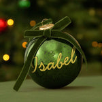 Bola de Navidad Vidrio Verde Personalizada