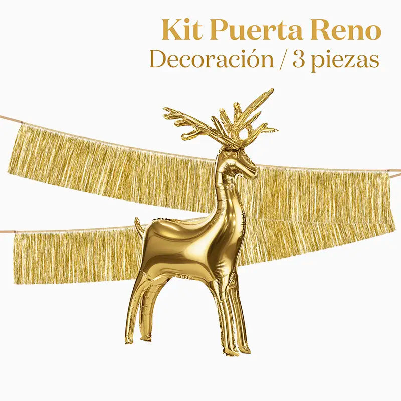 Weihnachts-Rentier-Türdekorationsset, 2-teilig