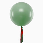 Palloncino Jumbo 60 cm Verde con Stoffe Natalizie Senza Personalizzazione
