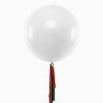 Palloncino Jumbo 60 cm Bianco con Stoffe Natalizie Senza Personalizzazione