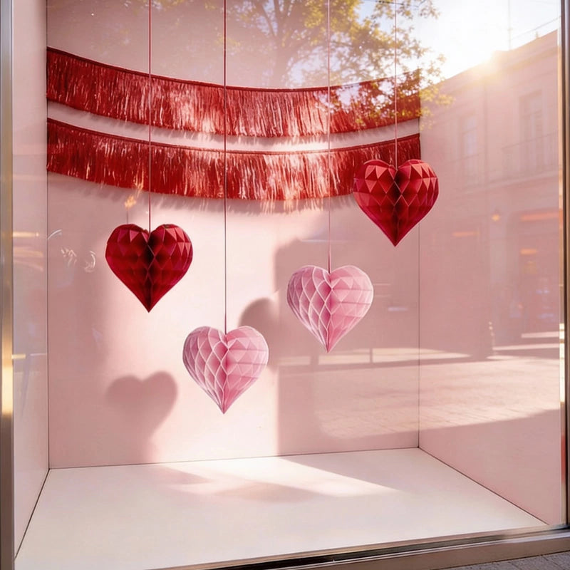 24 Pezzi Ornamenti del Cuore per San Valentino e Anniversario di Matrimonio - Palline a Forma di Cuore per Albero di Natale (Rosso 24 Pezzi Ornamenti del Cuore per San Valentino e Anniversario di Matrimonio - Palline a Forma di Cuore per Albero di Natale (Rosso