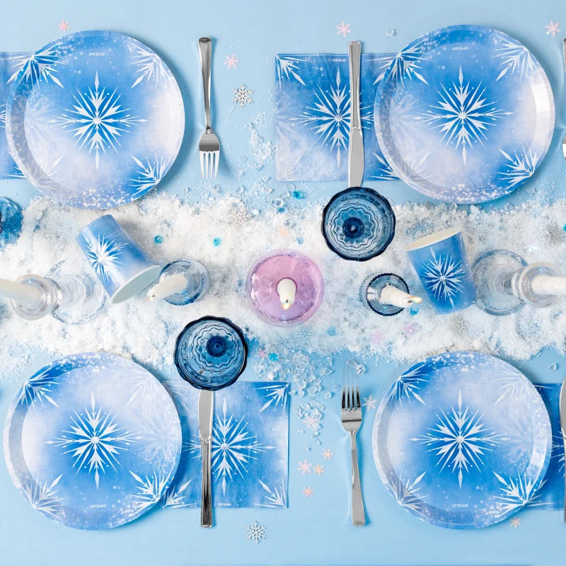 Kit Mesa Basic 6 Personas Princesa Hielo 42 piezas