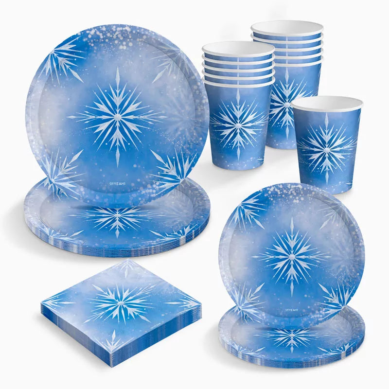 Inspiracion con Kit Mesa Basic 6 Personas Princesa Hielo 42 piezas