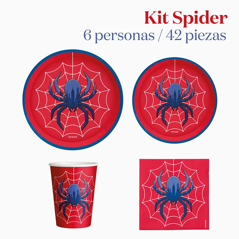 Kit Mesa Basic 6 Personas Spider 42 piezas