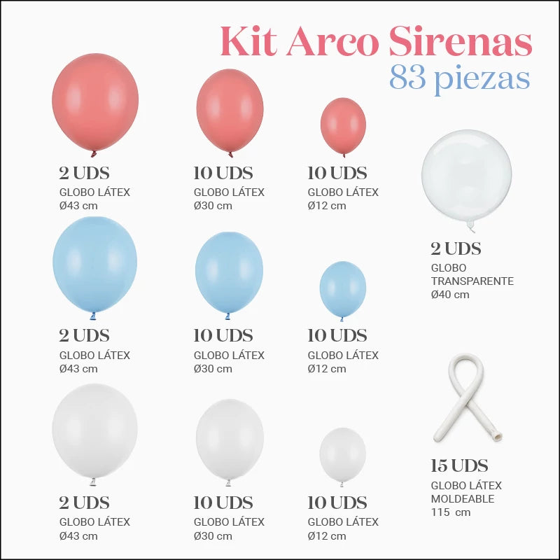 Kit Arco Globos Sirenas
