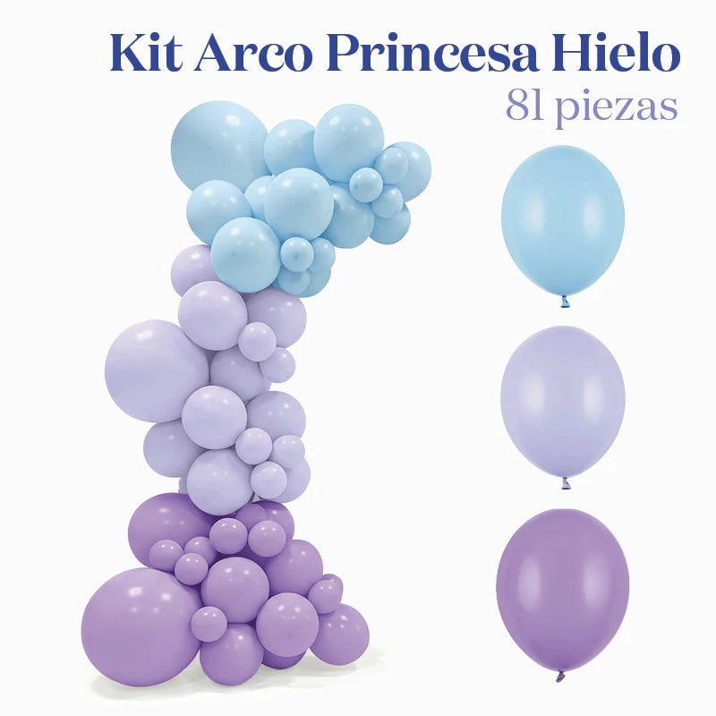 Kit Arco Globos Princesa Hielo